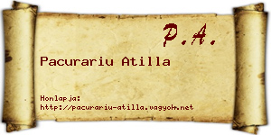 Pacurariu Atilla névjegykártya